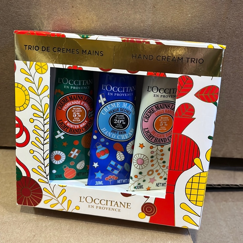 NIB! L'Occitane 3 Piece Assorted Hand Cream Collection